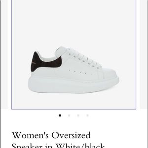 Alexander McQueen calf leather oversized running shoes